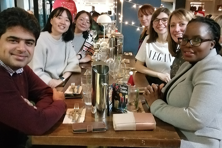 Postgraduate research student festive social